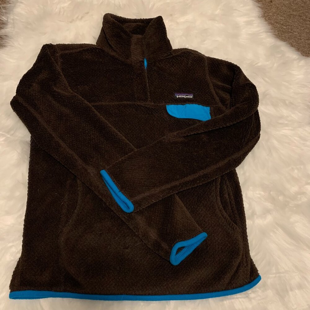 Patagonia T-Snap Retool Pullover Dark Walnut Brown Extra Small XS